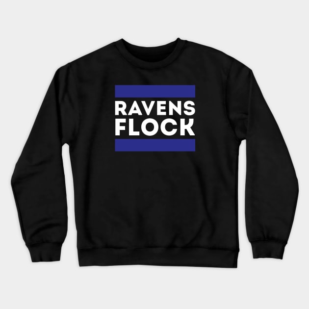 Ravens Flock Crewneck Sweatshirt by Funnyteesforme